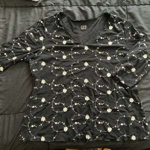 Floral embroidered blouse